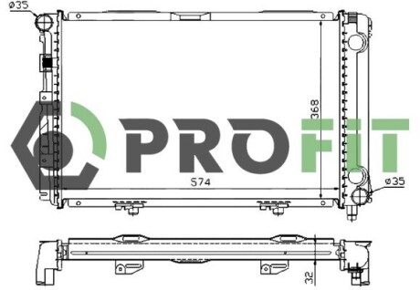 Радіатор охолоджування PROFIT 1740-0309