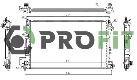 Радіатор охолоджування PROFIT 1740-0386