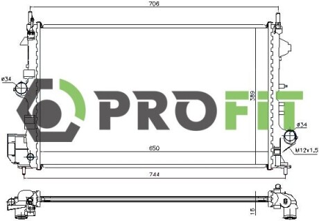 Радіатор охолоджування PROFIT 1740-0389