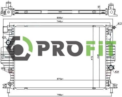 Радіатор охолоджування PROFIT 1740-0399 (фото 1)