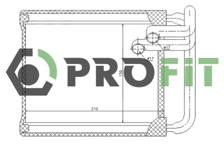 Радіатор пічки PROFIT 1760-0140