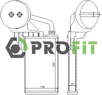 Радіатор пічки PROFIT 1760-0381