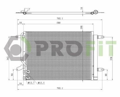Конденсер кондиціонера PROFIT 1770-0022