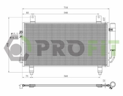 Конденсер кондиціонера PROFIT 1770-0272 (фото 1)