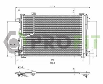 Конденсер кондиціонера PROFIT 1770-0305