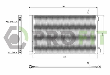 Конденсер кондиціонера PROFIT 1770-0381