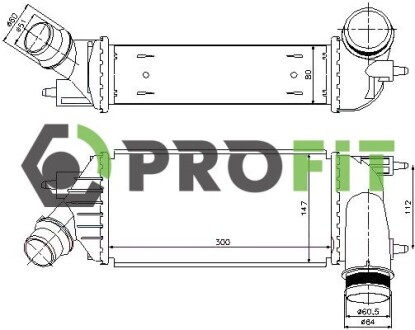 Радіатор наддуву PROFIT 1780-0168