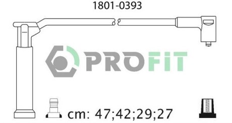 Комплект кабелів високовольтних PROFIT 1801-0393