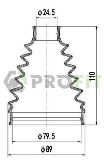 Пильник ШРКШ гумовий + змазка PROFIT 2710-0052 XLB (фото 1)