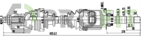 Піввісь PROFIT 2730-0636