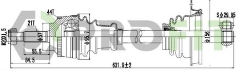 Піввісь PROFIT 2730-0786