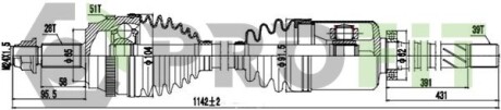 Піввісь PROFIT 2730-0862