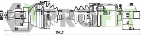 Піввісь PROFIT 2730-0964