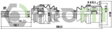 Піввісь PROFIT 2730-3111