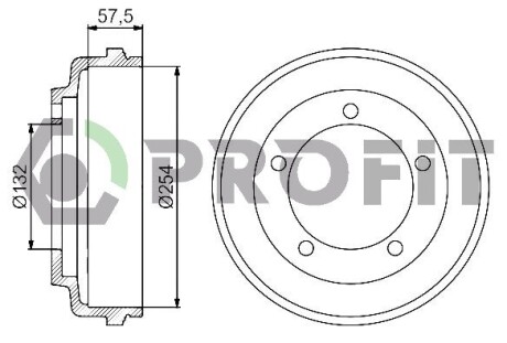 Барабан гальмівний PROFIT 5020-0029