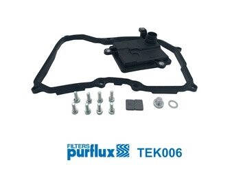 Фільтр АКПП VW Golf/Jetta/Fabia/Octavia 1.6i 12- (к-кт з прокладкою) PURFLUX TEK006