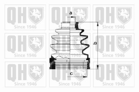 Пыльник ШРУСА внутренний (d21 d62 h93mm) HYUNDAI MAZDA QUINTON HAZELL QJB1011 (фото 1)