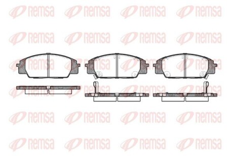 Комплект гальмівних колодок з 4 шт. дисків REMSA 0735.02