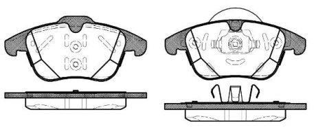Колодка гальм. диск. FORD GALAXY 06-, MONDEO IV 07-, S-MAX 06-; VOLVO S60 10 - передн. (REMSA 1482.00