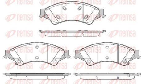 Гальмівні колодки перед. дискові Ford Renger -2.0D-3.2D 04.11- REMSA 1524.02