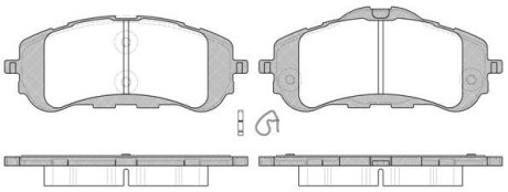 Гальмівні колодки дискові перед. Peugeot 308 II 1.2-2.0D 2013- REMSA 1559 00