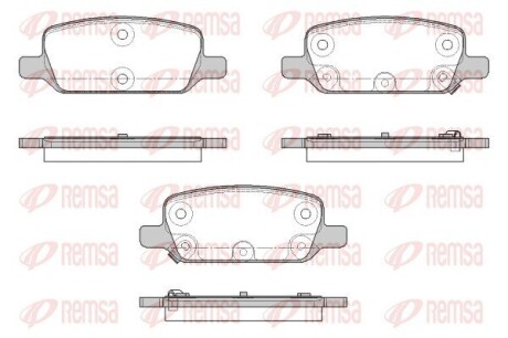 Колодки гальмівні дискові (комплект 4 шт) REMSA 1917.02 (фото 1)