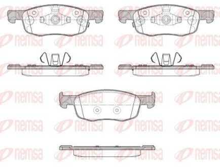 Колодки гальмівні дискові (комплект 4 шт) REMSA 1939.02 (фото 1)
