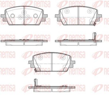 Колодки гальмівні дискові (комплект 4 шт) REMSA 1943.02