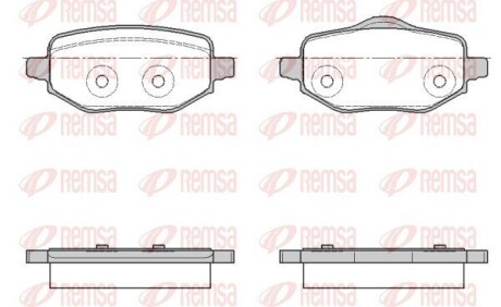 Колодки гальмівні дискові (комплект 4 шт) REMSA 1952.00 (фото 1)