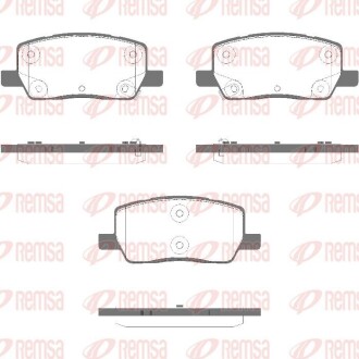 Колодки гальмівні дискові (комплект 4 шт) REMSA 1969.02 (фото 1)