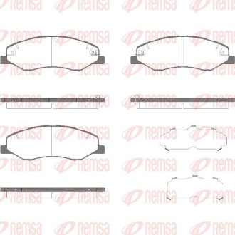 Колодки гальмівні дискові (комплект 4 шт) REMSA 1977.02 (фото 1)