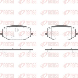 Колодки гальмівні дискові (комплект 4 шт) REMSA 1988.00 (фото 1)