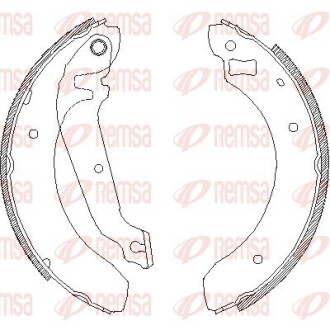 Колодки гальмівні барабанні REMSA 4062.00
