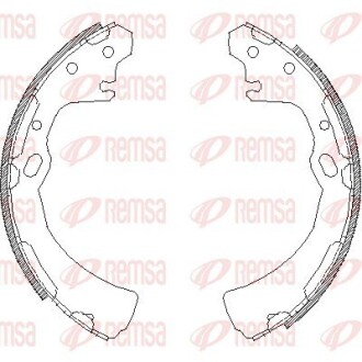 Колодки гальмівні барабанні REMSA 4384.00 (фото 1)