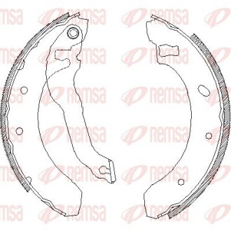 Колодки гальмівні барабанні REMSA 4395.00