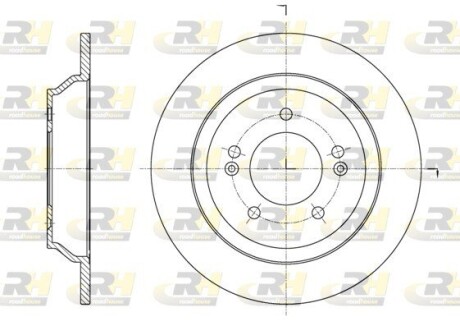 Гальмівний диск ROADHOUSE 61572.00 (фото 1)