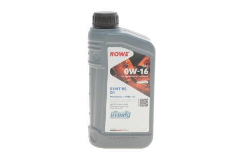 Олива моторна HIGHTEC SYNT RS D1 SAE 0W-16 (1 L) ROWE 20005-0010-99