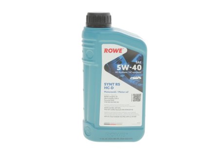 Олива моторна HIGHTEC SYNT RS HC-D SAE 5W-40 (1 L) ROWE 20163-0010-99