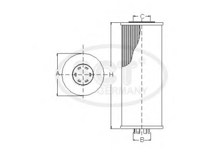 Фильтр масляный VW Golf V / Golf Plus 1.4 TSI (07-09) (SH 4025 P) SCT SCT/MANNOL SH4025P (фото 1)