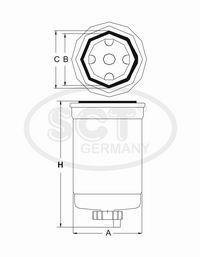 Фильтр топливный FORD Transit 2000 2.0 DI Turbodiesel (00-06) (ST 6106) SCT/MANNOL ST6106 (фото 1)