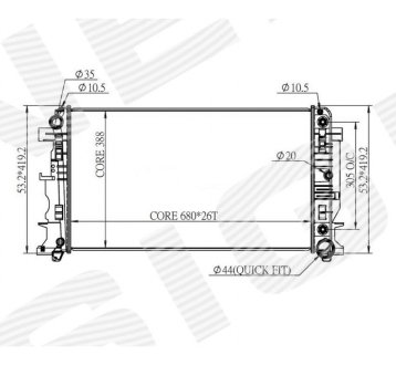 РАДИАТОР SIGNEDA RA627062