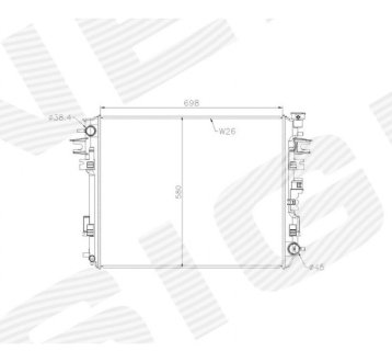 Радіатор DODGE RAM, 09 - 13 SIGNEDA RADGA028