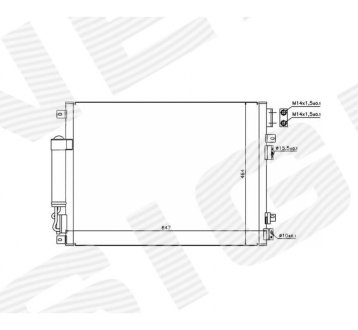 РАДИАТОР КОНДИЦИОНЕРА SIGNEDA RC94555/94874