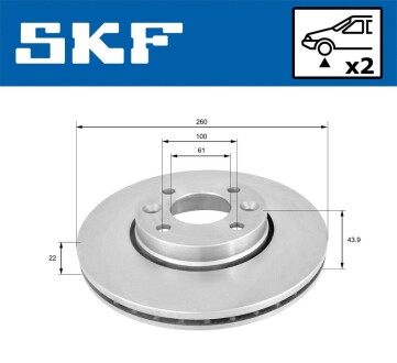 Гальмівний диск SKF VKBD 80004 V2