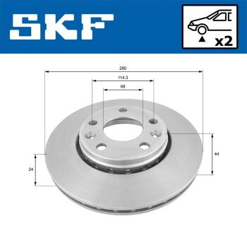 Гальмівний диск SKF VKBD 80008 V2