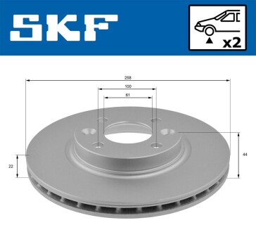 Гальмівний диск SKF VKBD 80009 V2