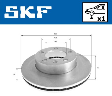 Гальмівний диск SKF VKBD 80035 V1