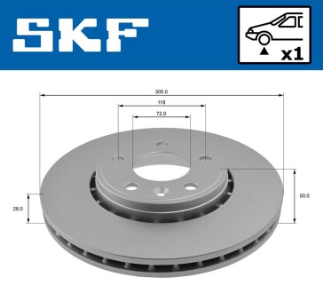 Гальмівний диск SKF VKBD 80046 V1