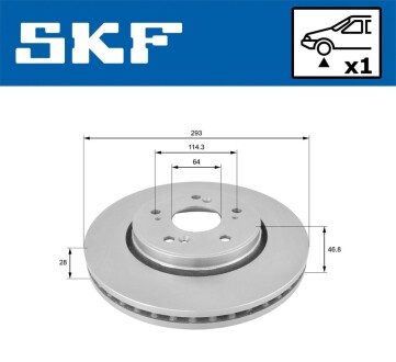 Гальмівний диск SKF VKBD 80141 V1