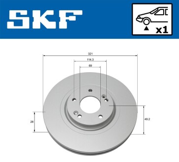 Гальмівний диск SKF VKBD 80281 V1